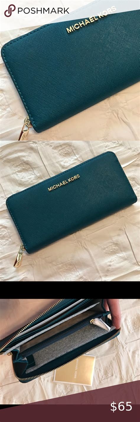 michael kors teal wallet|Michael Kors wallets men.